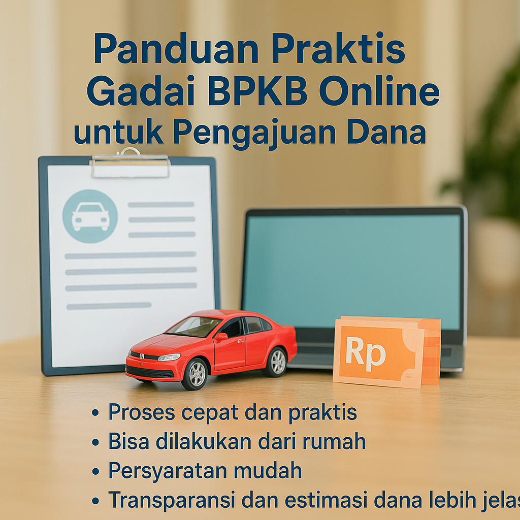 Ilustrasi langkah mudah gadai BPKB kendaraan secara online di tahun 2025