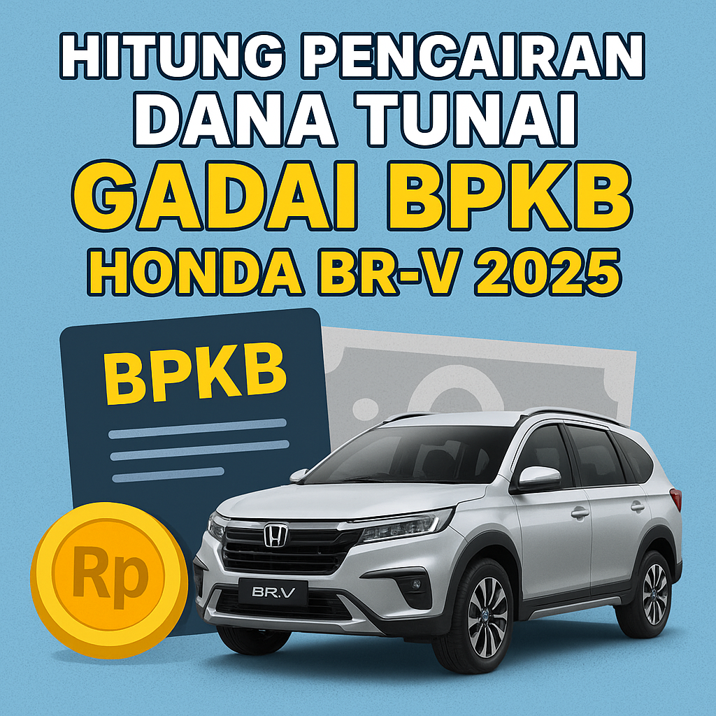 Simulasi hitung pencairan dana tunai gadai BPKB Honda BR-V 2025