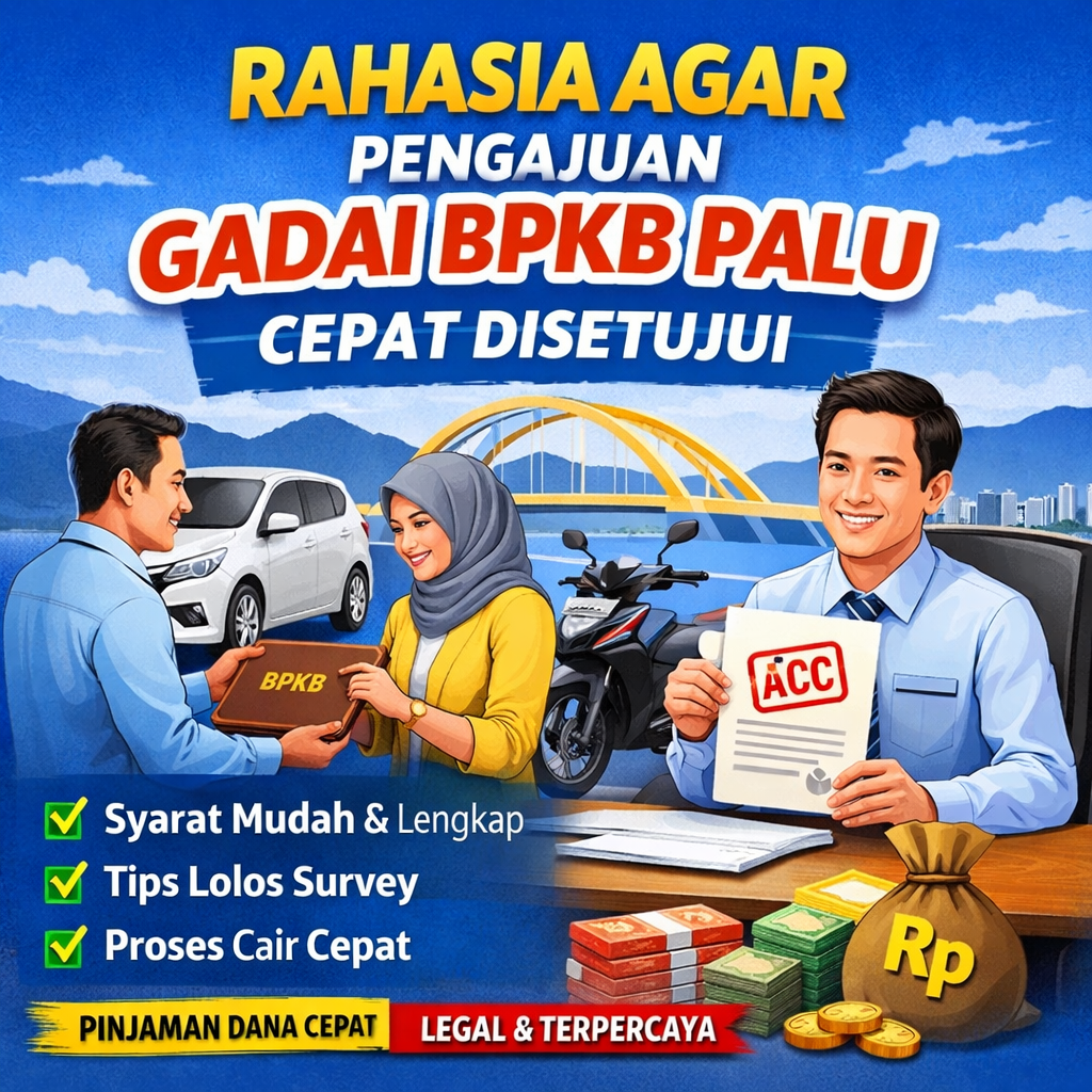Ilustrasi pengajuan gadai BPKB mobil dan motor cepat disetujui di Palu