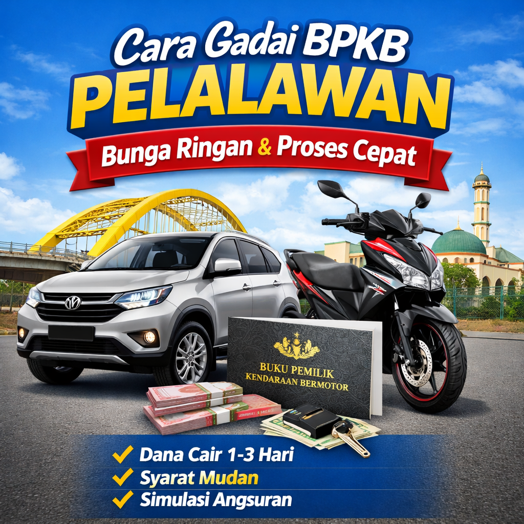 cara gadai bpkb pelalawan bunga ringan proses cepat