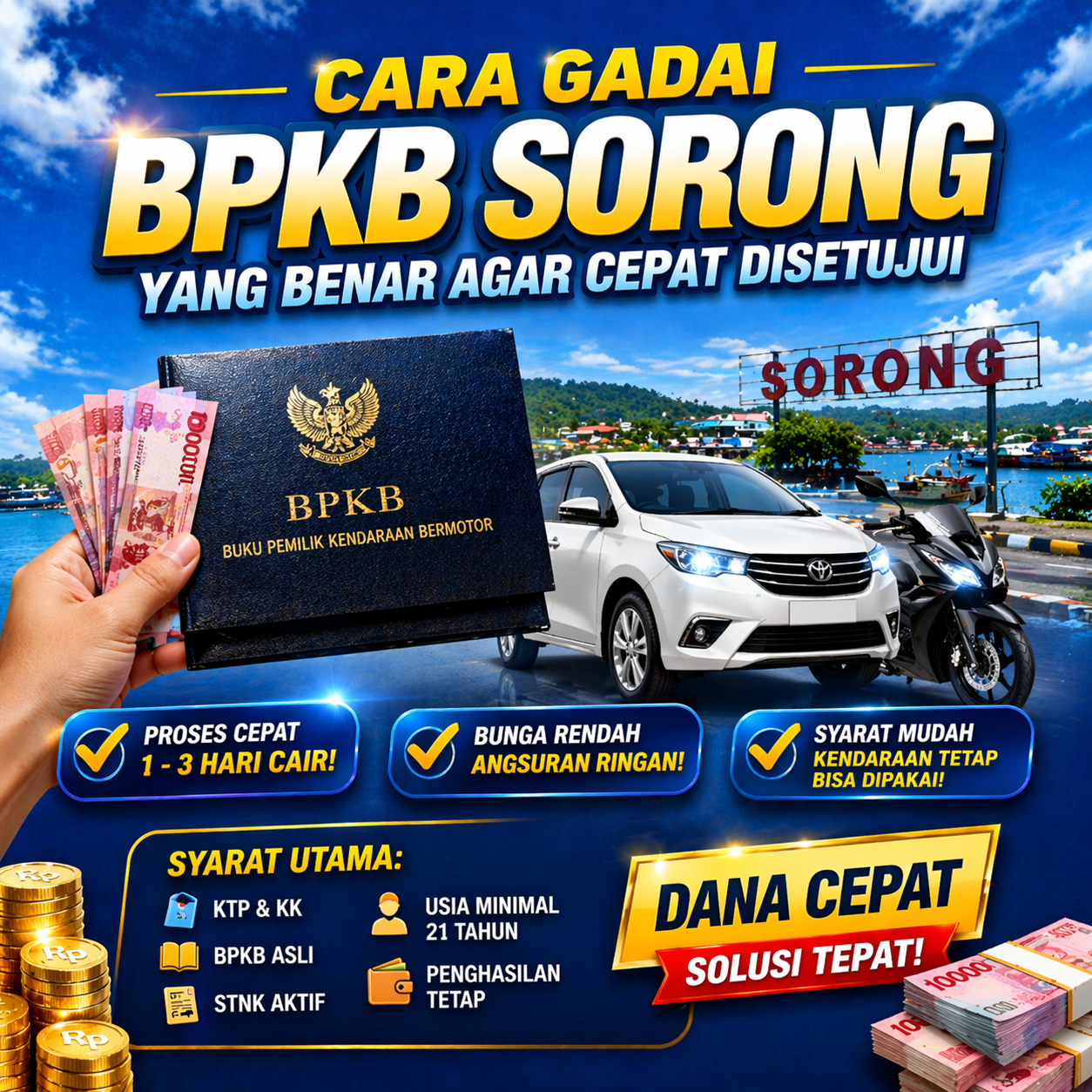 cara gadai bpkb sorong cepat cair