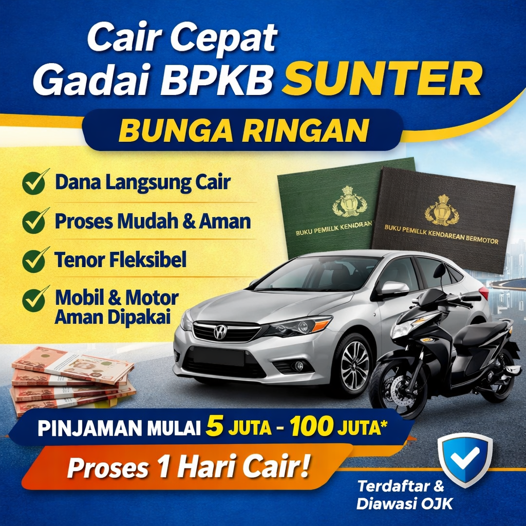 gadai BPKB Sunter bunga ringan proses cepat cair dana tunai