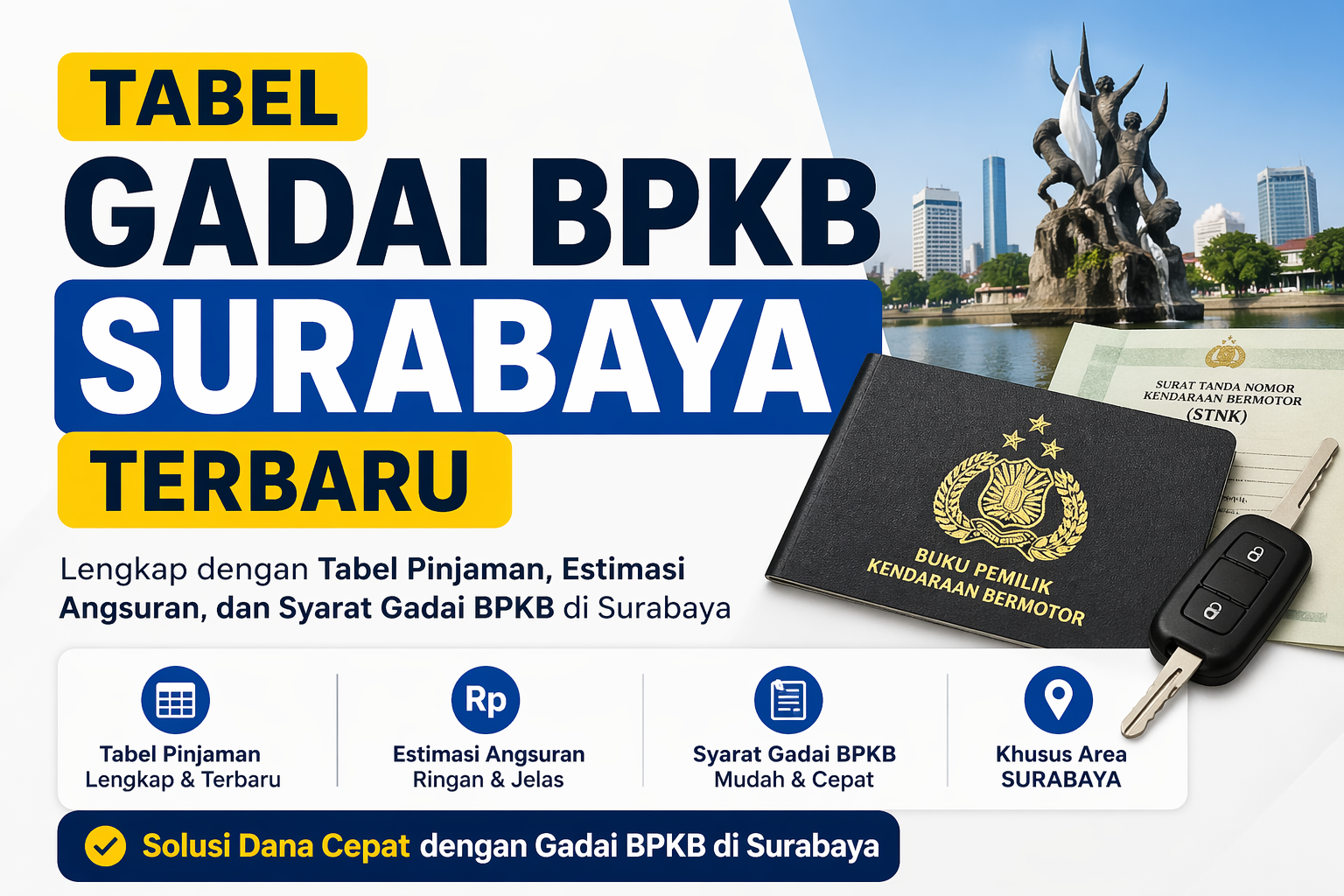 tabel simulasi gadai bpkb surabaya terbaru