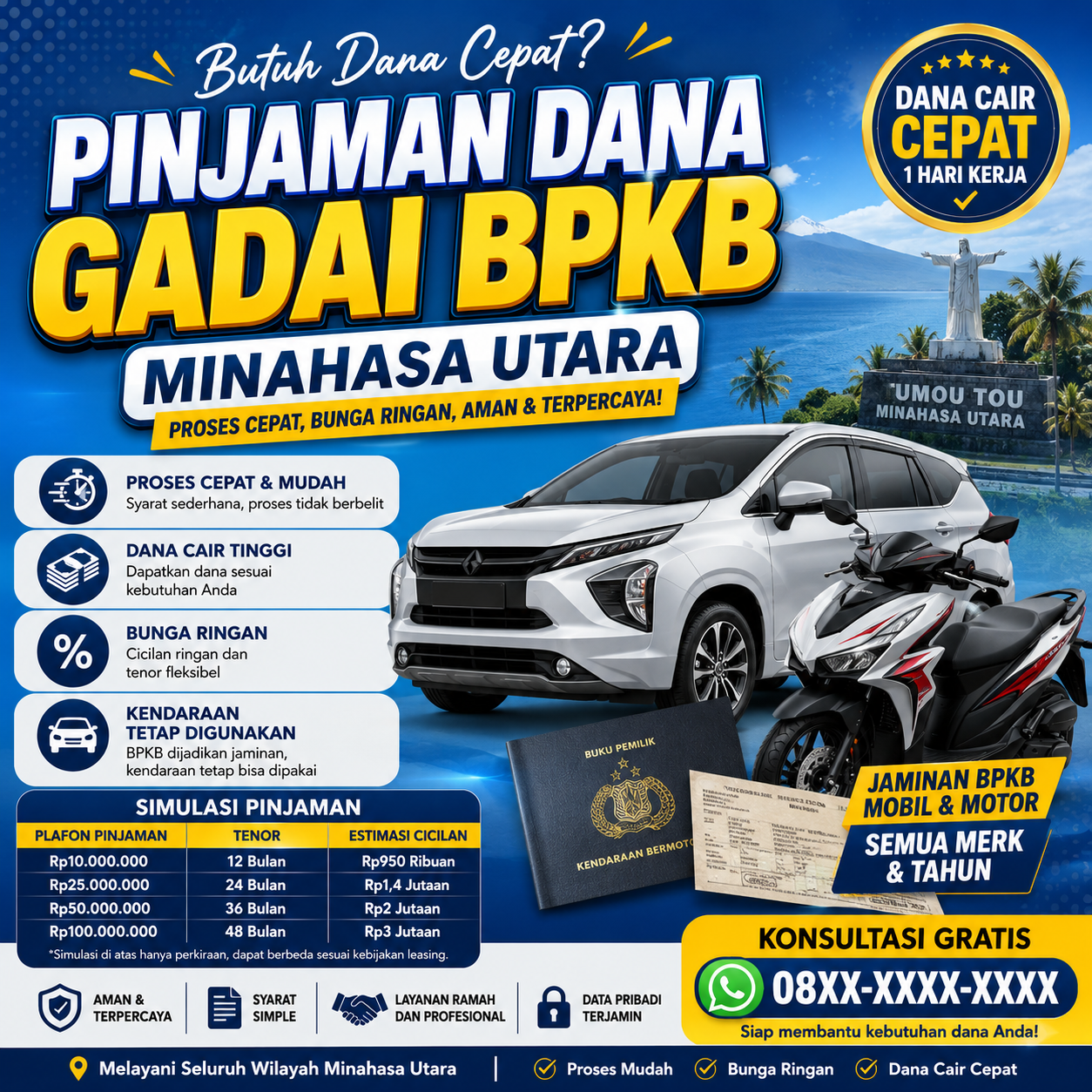 gadai bpkb minahasa utara cepat cair