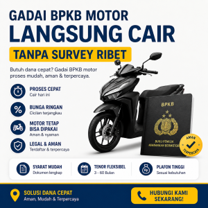 Gadai BPKB motor langsung cair tanpa survey dengan proses cepat dan syarat mudah gadai-bpkb-motor-langsung-cair-tanpa-survey-ribet