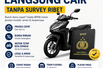 Gadai BPKB motor langsung cair tanpa survey dengan proses cepat dan syarat mudah